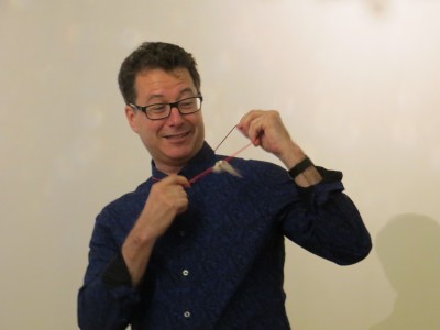 Jeremy receives his silver Mercury wings for his successful launch of the 90th Anniversary Toastmasters website.